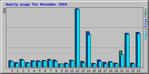 Hourly usage for November 2010