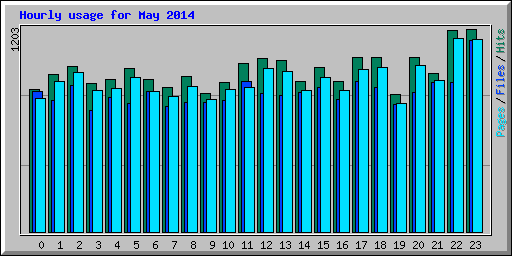 Hourly usage for May 2014