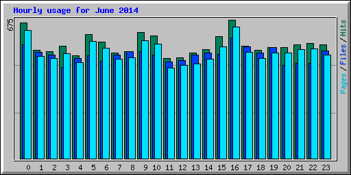 Hourly usage for June 2014