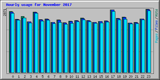 Hourly usage for November 2017