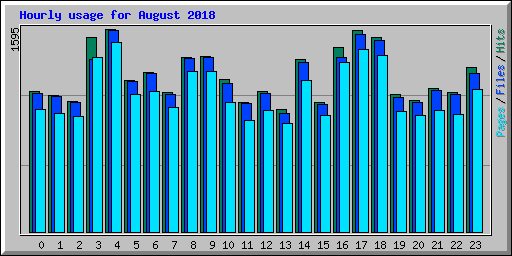 Hourly usage for August 2018