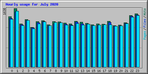 Hourly usage for July 2020