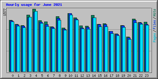 Hourly usage for June 2021