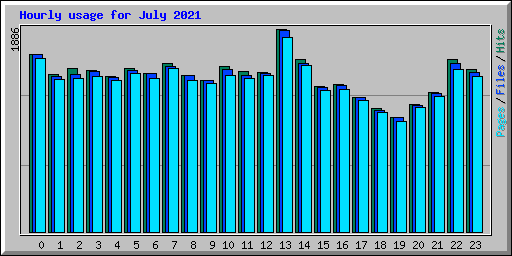 Hourly usage for July 2021