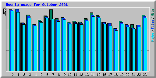Hourly usage for October 2021