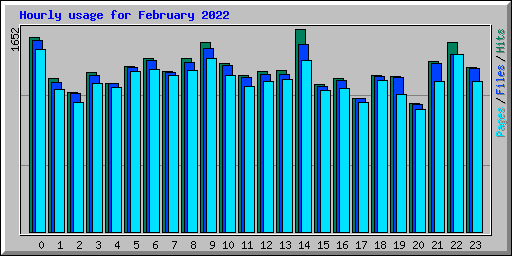 Hourly usage for February 2022