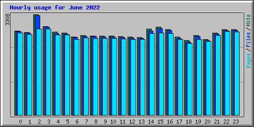 Hourly usage for June 2022