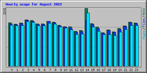 Hourly usage for August 2022