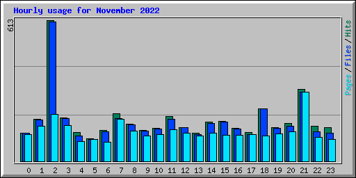 Hourly usage for November 2022
